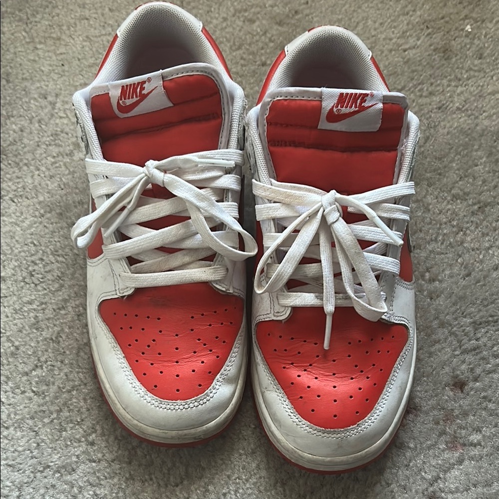 Nike Red and White Athletic Shoes